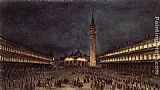 Nighttime Procession in Piazza San Marco by Francesco Guardi